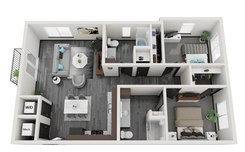 2 bed 2 bath B at Lofts at Fox Ridge, Raymore, Missouri